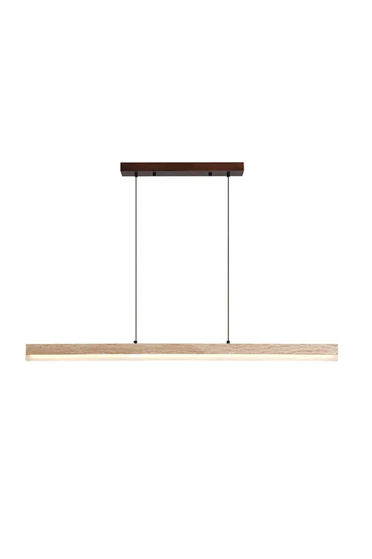 Natural Travertine Linear Dining Pendant Lamp — Samu Lighting LED Linear Lights 38.0W 