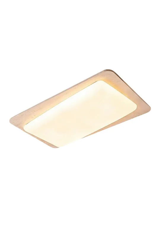 Organic Travertine Rectangular Ceiling Light — Samu Lighting LED Post Top Lights 104.0W 