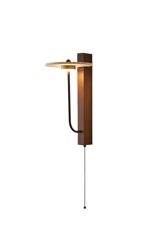 Travertine Disc Arm Wall Lamp — Samu Lighting LED Wall Lights 10.0W 
