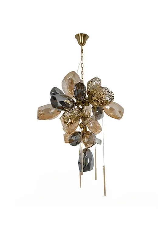 Sculptural Glass Cluster Chandelier — Samu Lighting LED Landscape Lights 60.0W 