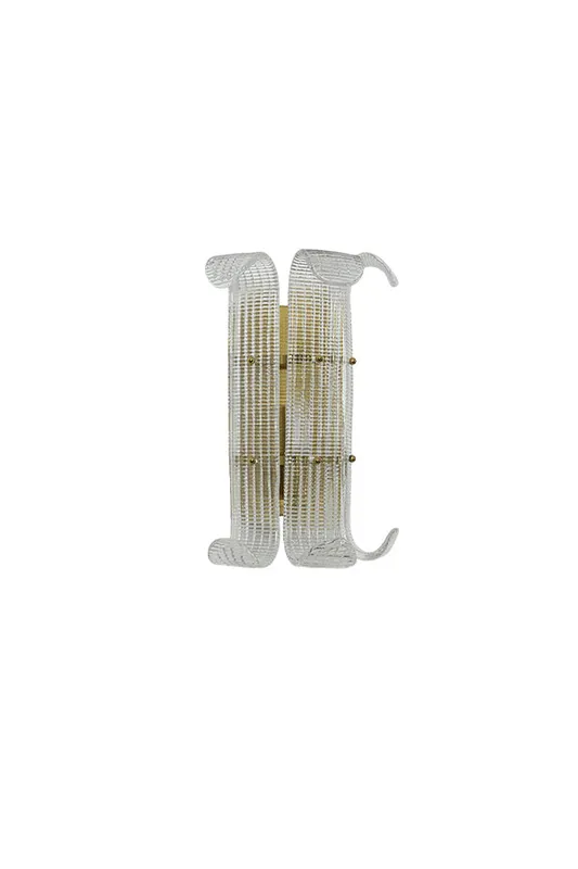 Curved Textured Glass Wall Sconce — Samu Lighting LED Troffers & Panels 75.0W 