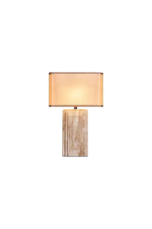 Natural Travertine Table Lamp — Samu Lighting LED Temporary & Work Lights 40.0W 