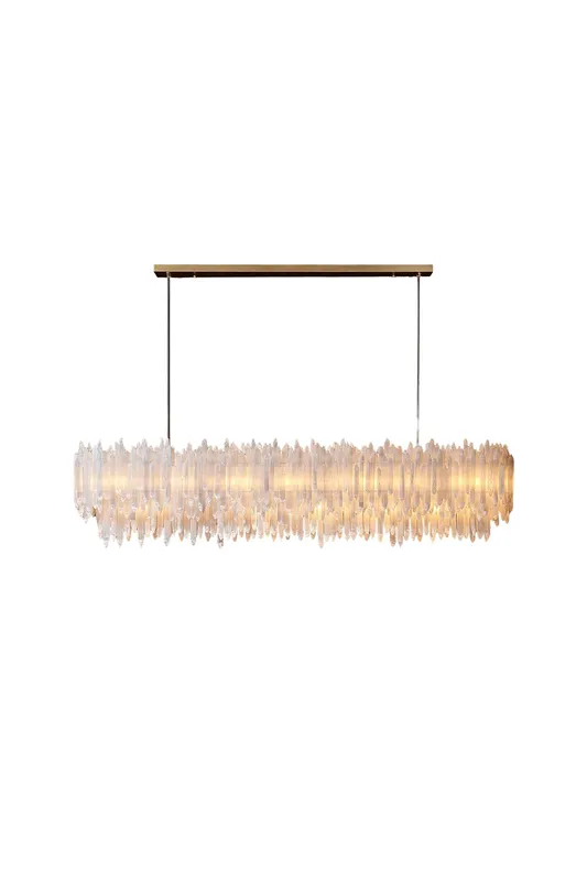 Selenite Layer Rectangular Chandelier — Samu Lighting LED Landscape Lights 40.0W 
