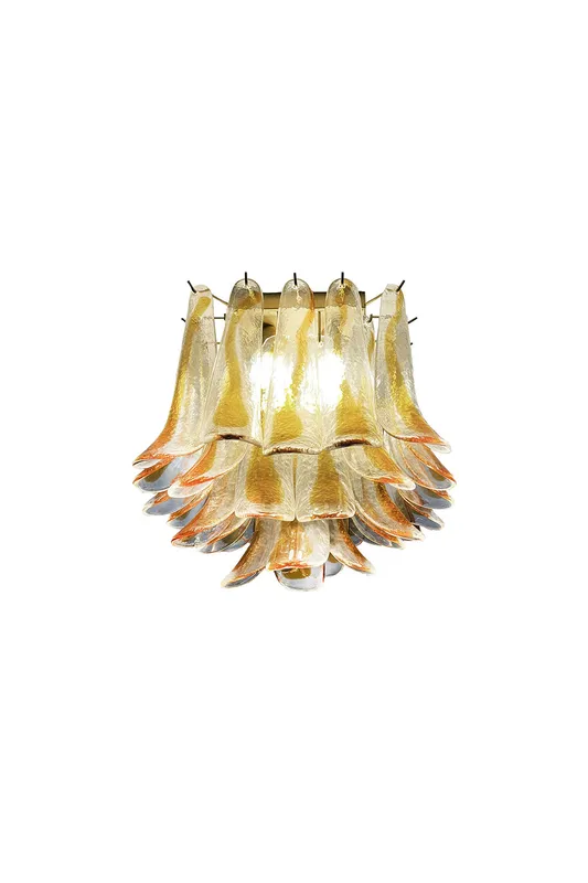 Art Amber Glass Petal Ceiling Light — Samu Lighting LED Landscape Lights 60.0W 