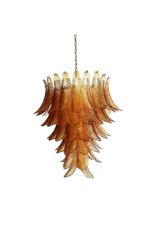 Amber Art Glass Leaf Chandelier — Samu Lighting LED Landscape Lights 15.0W 