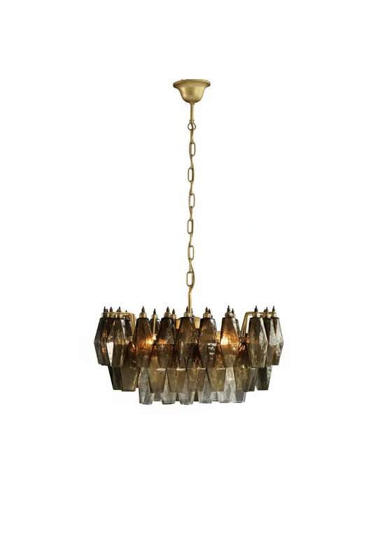 Italian Art Poliedri Glass Chandelier — Samu Lighting LED Landscape Lights 40.0W 