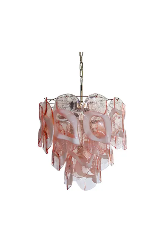 Pink Shell-Shaped Glass Chandelier — Samu Lighting LED Landscape Lights 60.0W 