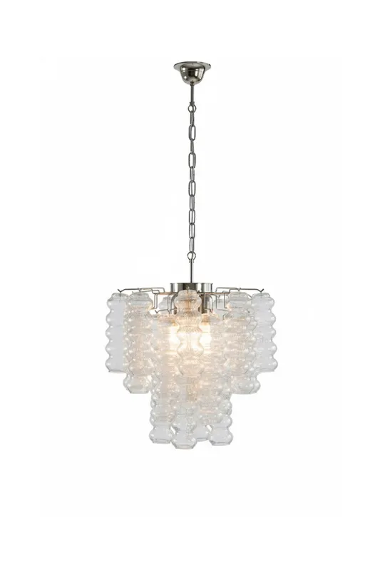 Art Ripple Glass Tube Chandelier — Samu Lighting LED Landscape Lights 0.0W 