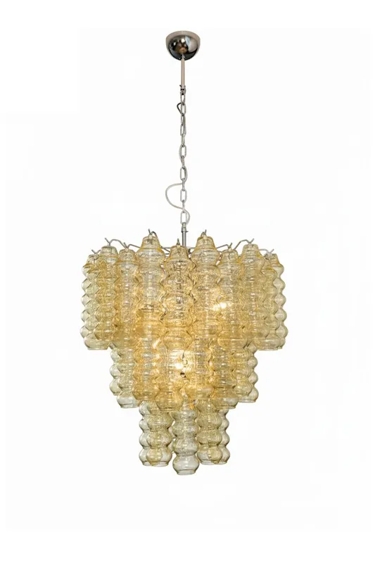 Three-Tier Art Glass Tube Chandelier — Samu Lighting LED Landscape Lights 40.0W 