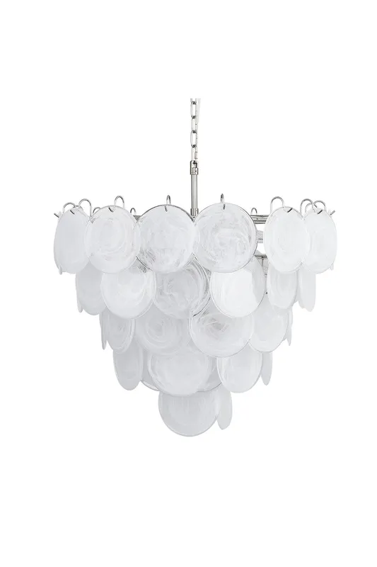 White Art Disc Glass Chandelier — Samu Lighting LED Landscape Lights 80.0W 