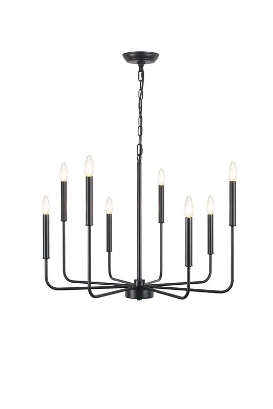 Black Iron Classic Candle Chandelier — Samu Lighting LED Landscape Lights 20.0W 