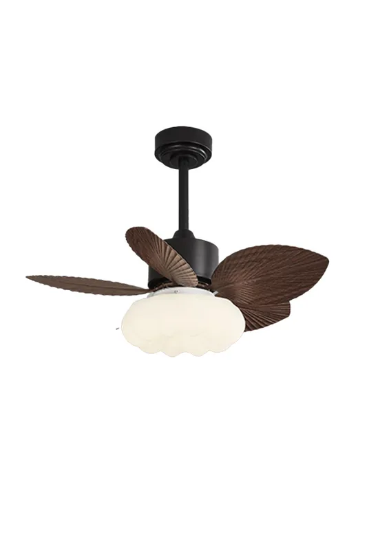 Wood Leaf Fringe Fan Chandelier — Samu Lighting LED Landscape Lights 48.0W 3000K