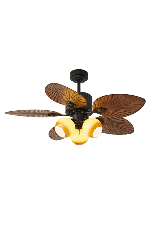 Palm Wood Vintage Fan Chandelier — Samu Lighting LED Landscape Lights 70.0W 