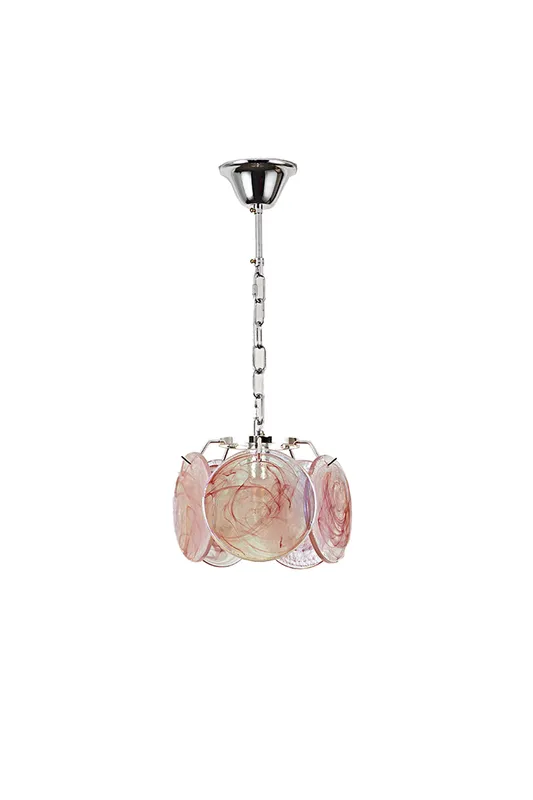 Single-tier Vistosi Style Glass Disc Pendant Light — Samu Lighting LED Landscape Lights 12.0W 