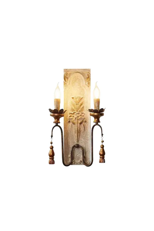 French Country Wooden Wall Lamp — Samu Lighting LED Wall Lights 12.0W 