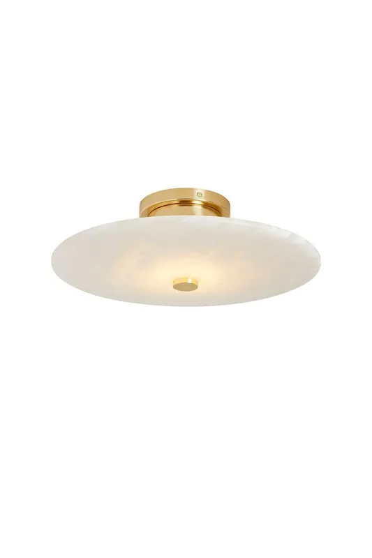 Round Ankeny Alabaster Ceiling Lamp — Samu Lighting LED Post Top Lights 60.0W 3000K