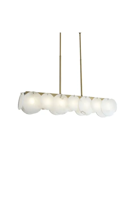Modern Alabaster Linear Chandelier — Samu Lighting LED Linear Lights 60.0W 