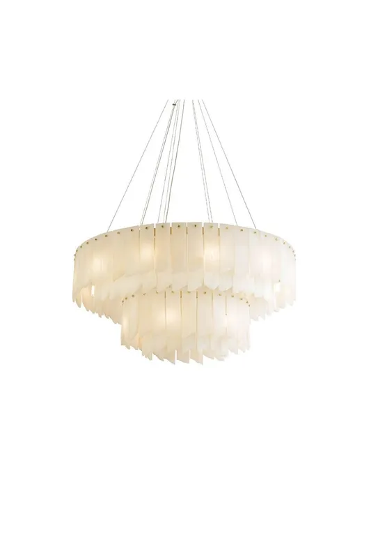 Alabaster Modern Cascade Tiered Chandelier — Samu Lighting LED Landscape Lights 40.0W 