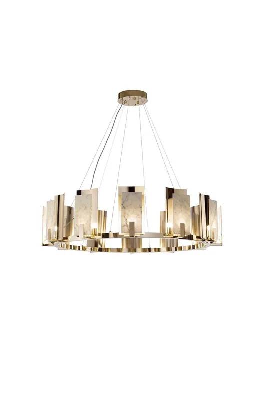 Modern Alabaster Jessie Round Chandelier — Samu Lighting LED Landscape Lights 15.0W 