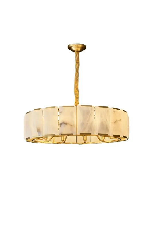 Round Modern Alabaster Chandelier — Samu Lighting LED Landscape Lights 40.0W 