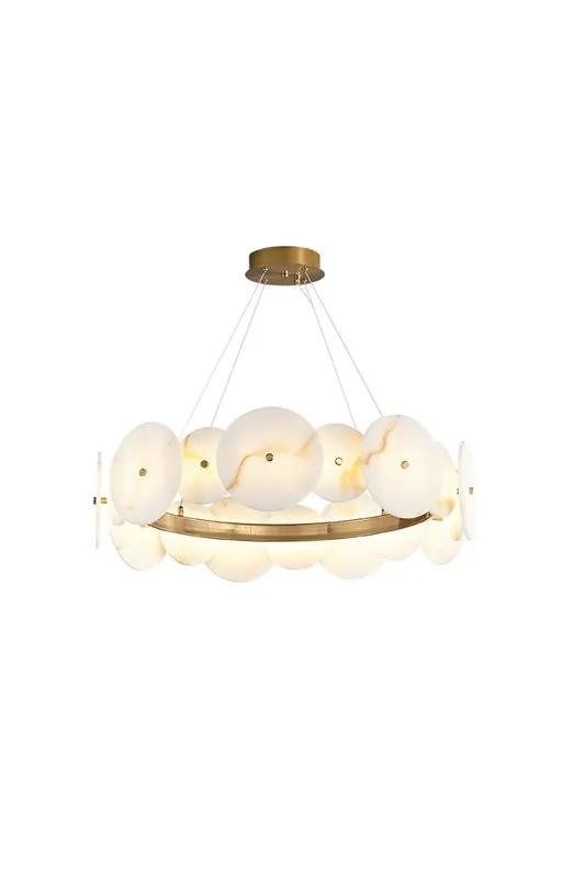 Alabaster Multiple Round Chandelier — Samu Lighting LED Landscape Lights 40.0W 3000K
