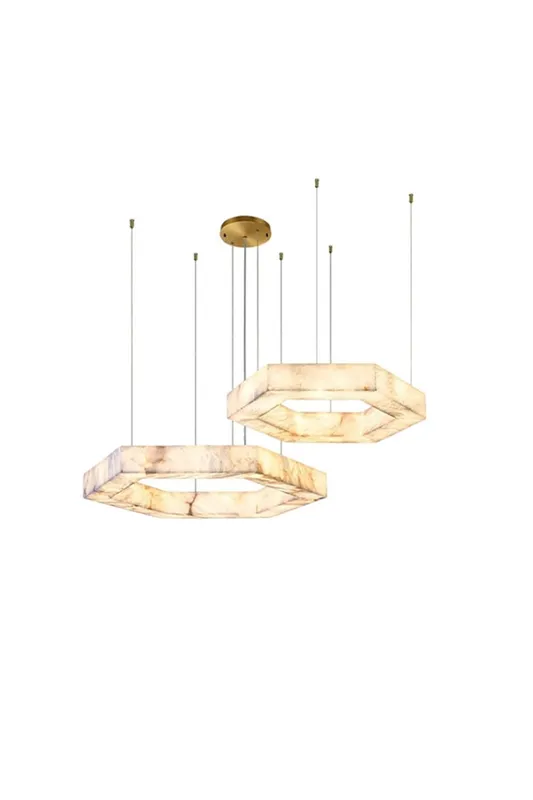 Hexagonal Alabaster Chandelier — Samu Lighting LED Landscape Lights 40.0W 3000K