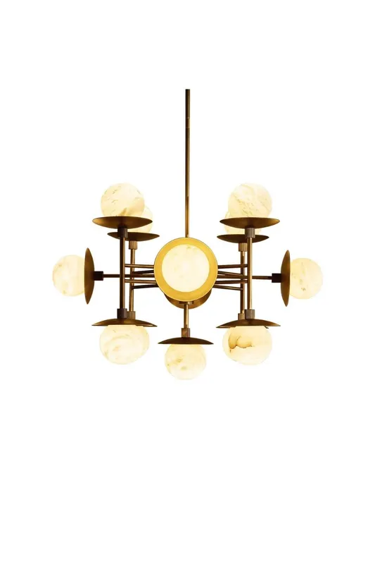 Alabaster Cara Round Chandelier — Samu Lighting LED Landscape Lights 40.0W 