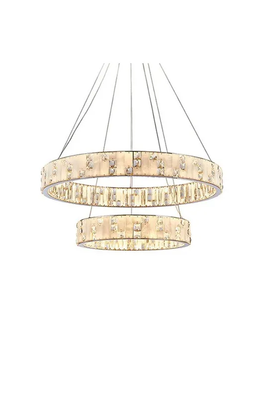 Round Alabaster Crystal Chandelier — Samu Lighting LED Landscape Lights 40.0W 3000K