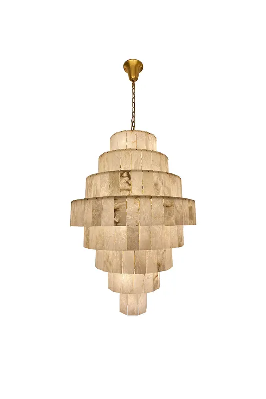 Giant Tiered Alabaster Foyer Chandelier — Samu Lighting LED Landscape Lights 80.0W 