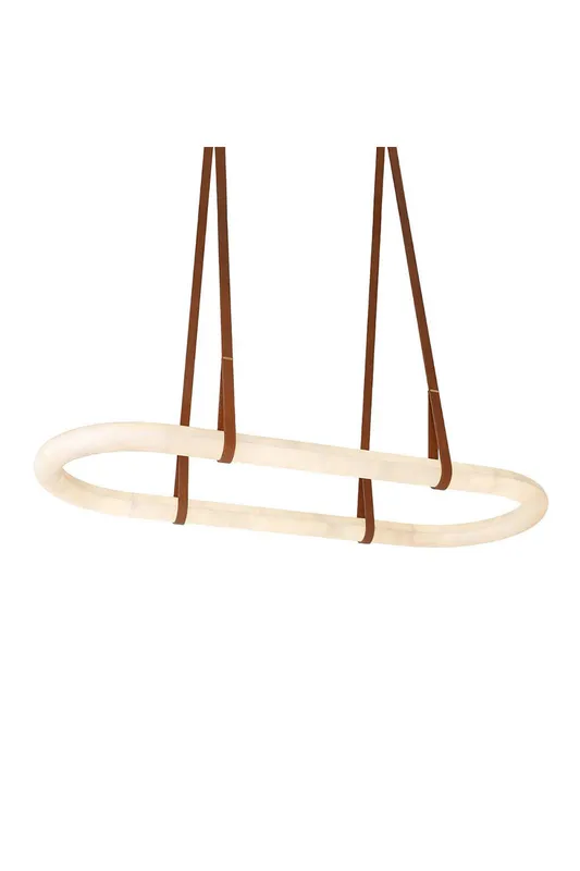 Alabaster Round Leather Chandelier — Samu Lighting LED Landscape Lights 40.0W 3000K
