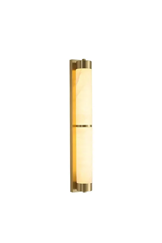Cylindra Alabaster Brass Wall Light — Samu Lighting LED Wall Lights 8.0W 
