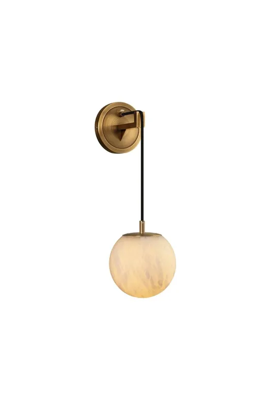 Minimalist Spherical Alabaster Wall Lamp — Samu Lighting LED Wall Lights 8.0W 