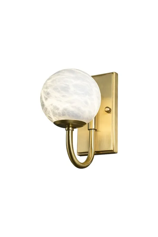 Modern Spherical Alabaster Wall Light — Samu Lighting LED Wall Lights 8.0W 