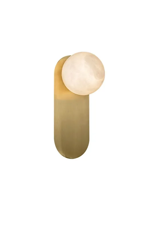 Oval Alabaster Spherical Wall Light — Samu Lighting LED Wall Lights 8.0W 
