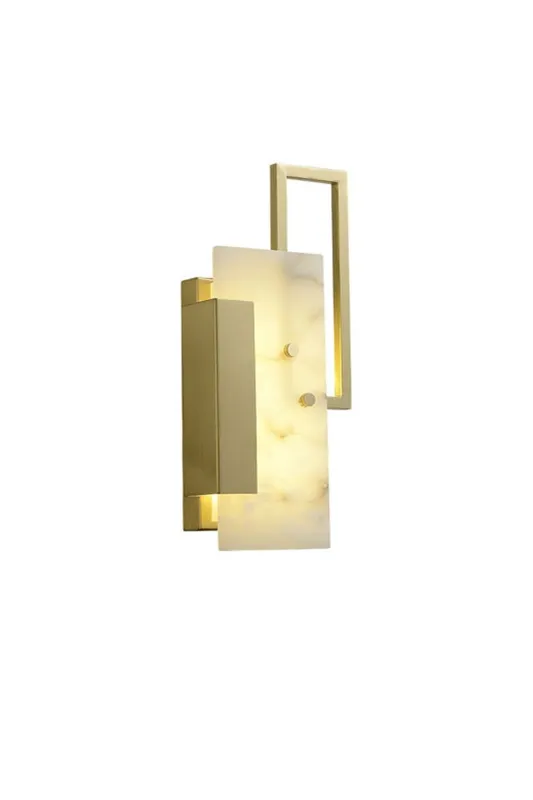 Alabaster Brass Wall Sconce — Samu Lighting LED Wall Lights 8.0W 3000K