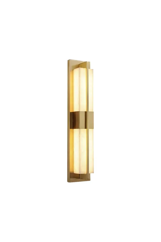 Rectangular Alabaster Brass Wall Lamp — Samu Lighting LED Wall Lights 8.0W 3000K