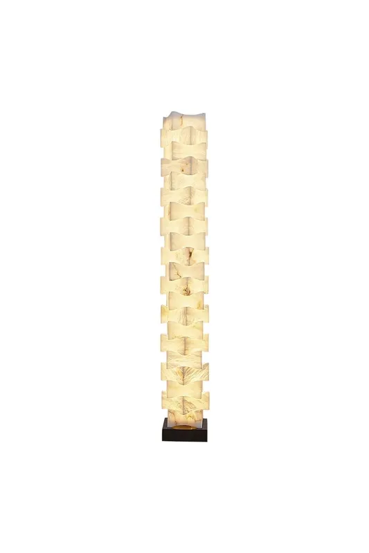 Stacked Alabaster Squares Floor Lamp — Samu Lighting LED Temporary & Work Lights 40.0W 3000K