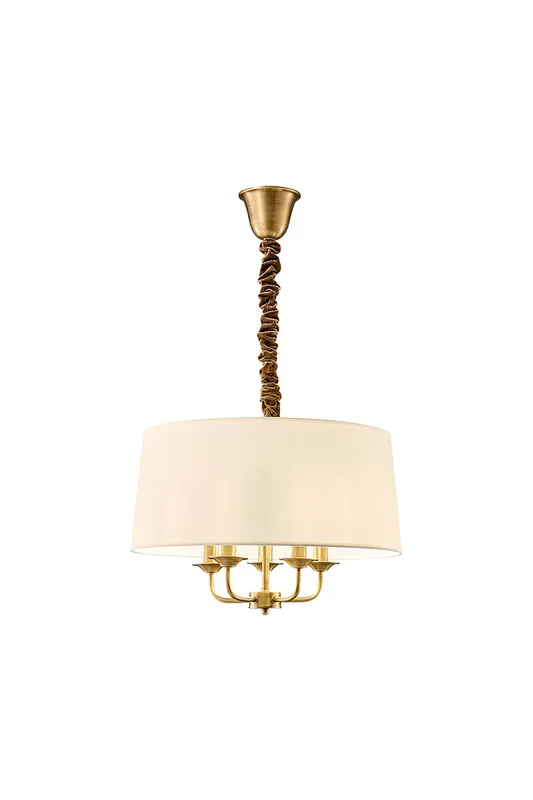 Vintage Brass Fabric Pendant Lamp — Samu Lighting LED Landscape Lights 40.0W 