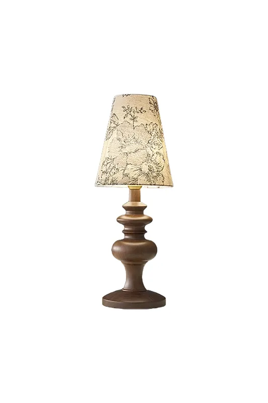 Vintage Print Walnut Table Lamp — Samu Lighting LED Landscape Lights 40.0W 