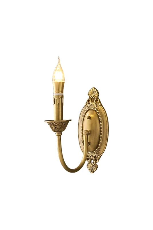 Vintage Candle Brass Wall Lamp — Samu Lighting LED Wall Lights 40.0W 