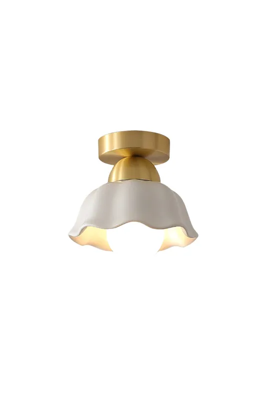 Flower Ceramic Brass Ceiling Light — Samu Lighting LED Post Top Lights 40.0W 