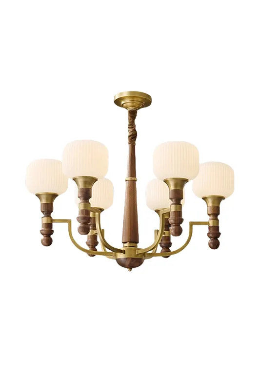 Vintage Glass Walnut Chandelier — Samu Lighting LED Landscape Lights 40.0W 
