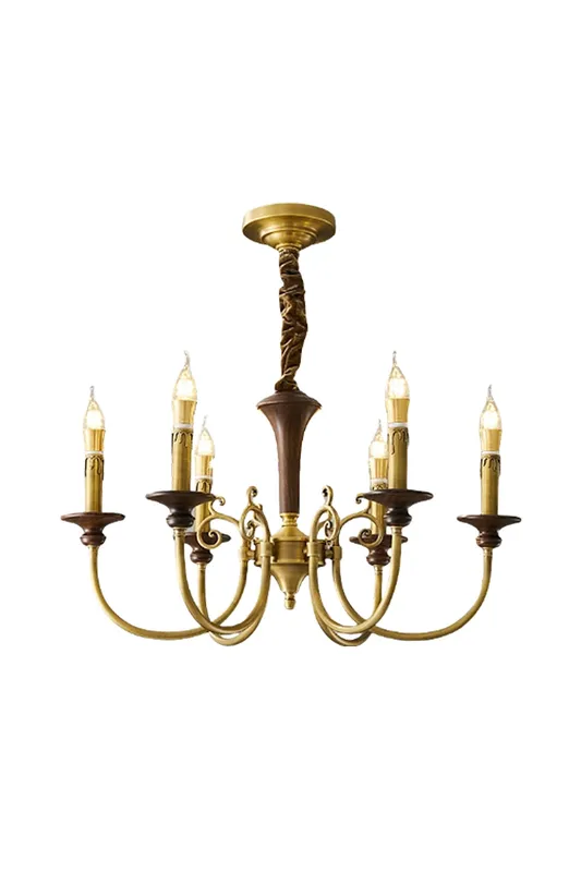 Vintage Candle Brass Chandelier — Samu Lighting LED Landscape Lights 40.0W 