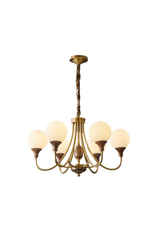 Vintage Globe Brass Chandelier — Samu Lighting LED Landscape Lights 40.0W 