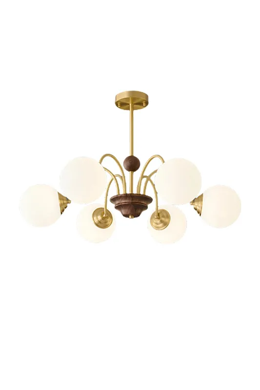 Vintage Walnut Wood Chandelier — Samu Lighting LED Landscape Lights 40.0W 