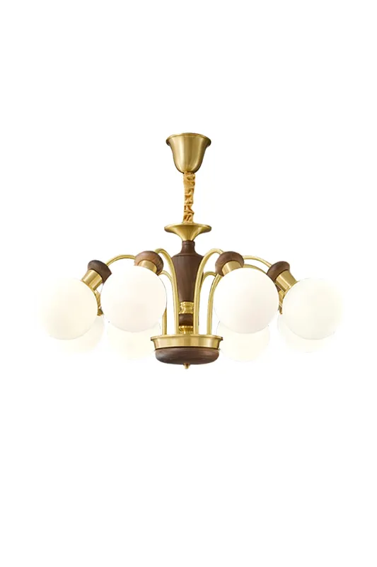 Vintage Globe Walnut Chandelier — Samu Lighting LED Landscape Lights 40.0W 