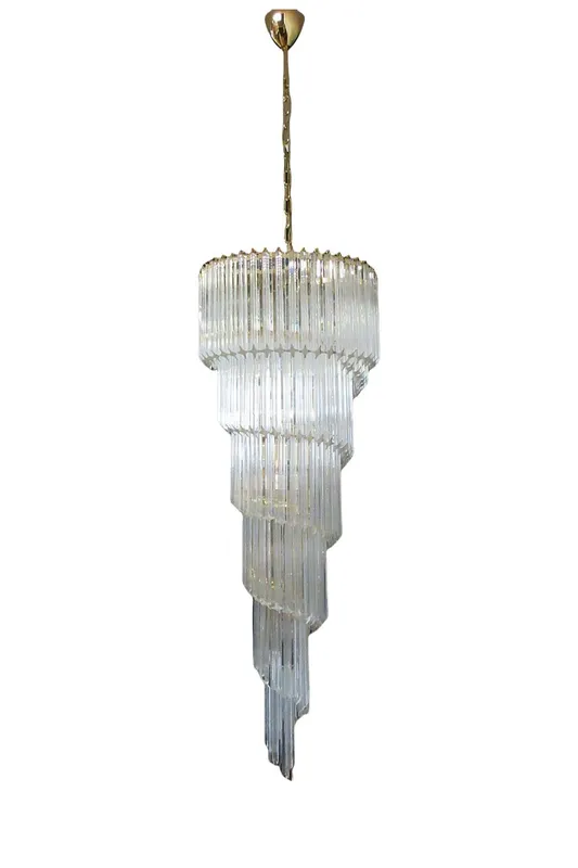 Art Style Spiral Glass Chandelier — Samu Lighting LED Landscape Lights 80.0W 