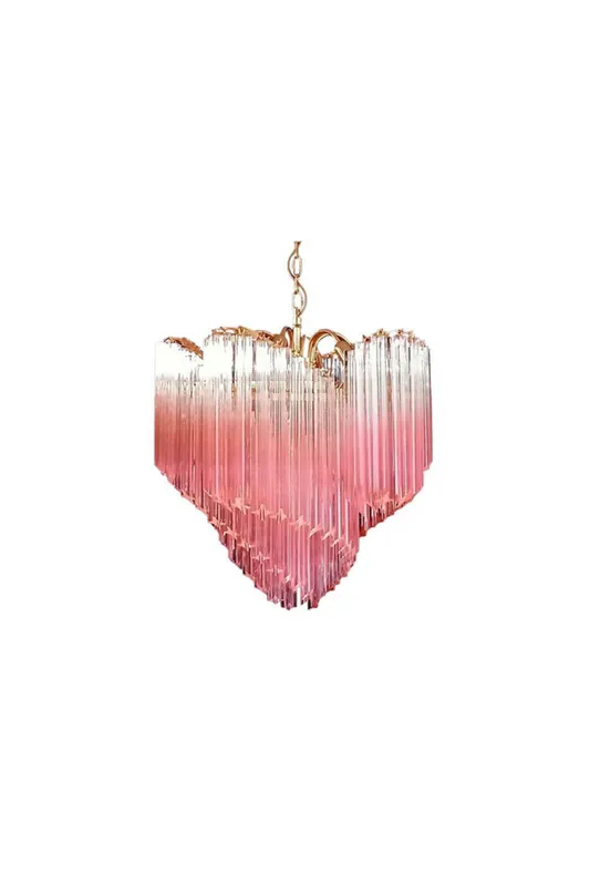 Vintage Pink Art Quadriedri Prism Chandelier — Samu Lighting LED Landscape Lights 80.0W 