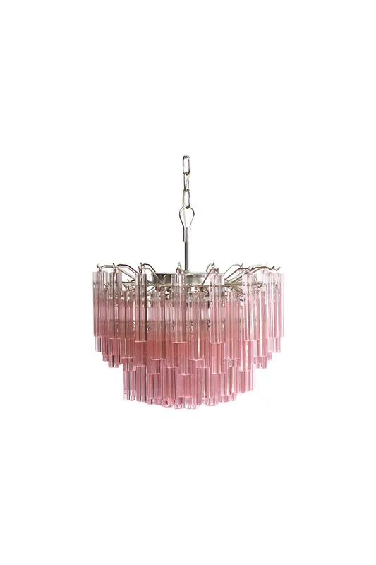 Venetian Pink Crystal Tube Art Chandelier — Samu Lighting LED Landscape Lights 80.0W 