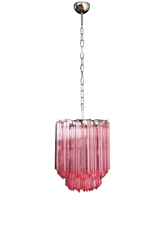 Art Pink Quadriedri Glass Chandelier — Samu Lighting LED Landscape Lights 40.0W 